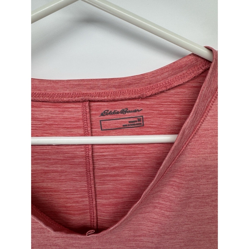 Eddie Bauer Women Compass Essentials UPF 50+ T-Shirt V-Neck Size M Red - Picture 4 of 4